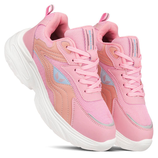 Bersache Premium Sports ,Gym, Trending Stylish Running Colour Changing shoes for Women (8106-Pink)