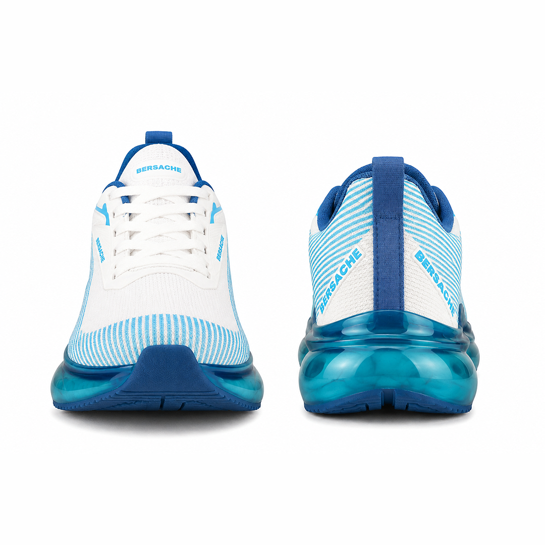 Bersache Premium Sports , Walking,Gym, Cricket, Trending  Running Shoes For Men's (Blue & White-9232)