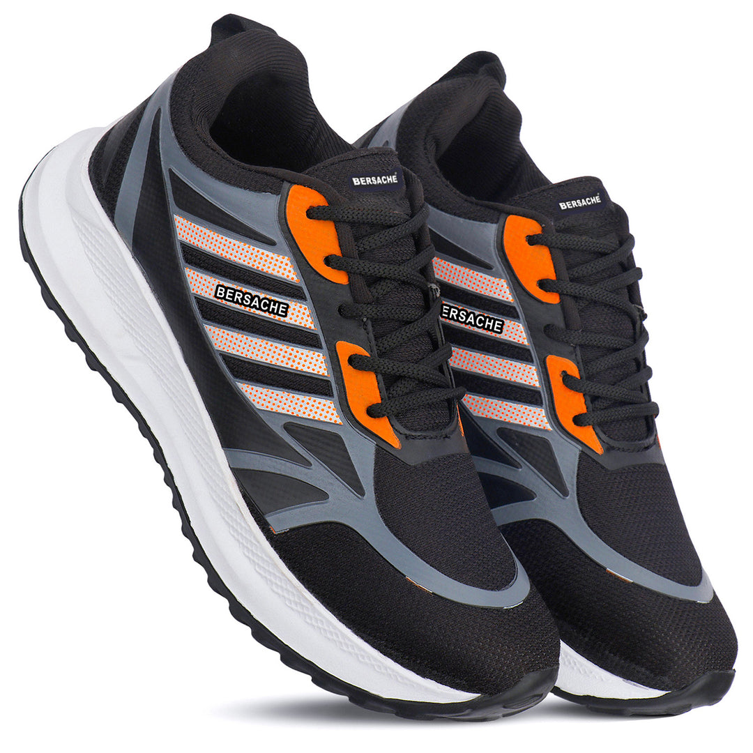 Bersache Premium Sports,Gym, Trending Stylish Running Shoes For Men (8073-Black)