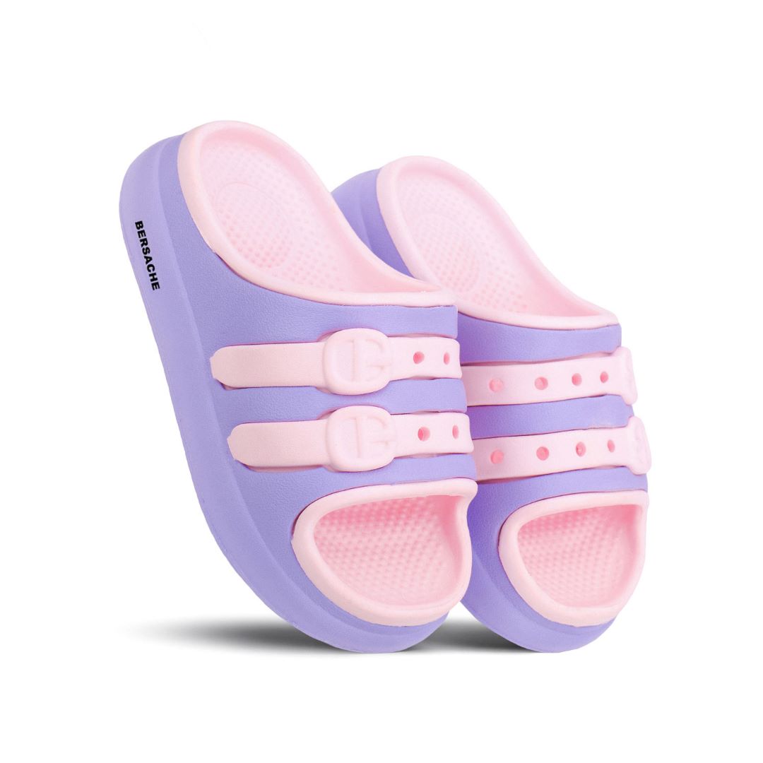 Bersache Extra Soft Classic Casual CHAPPAL with  Regular wear with Ultra Soft & Flexibility Technology Flip-Flop for Kids's-Purple-6322.