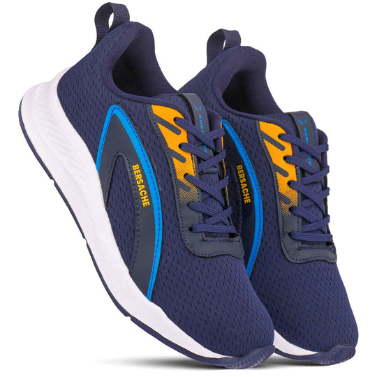 Bersache Lightweight Casual Sneaker Shoes For Men Blue-8089