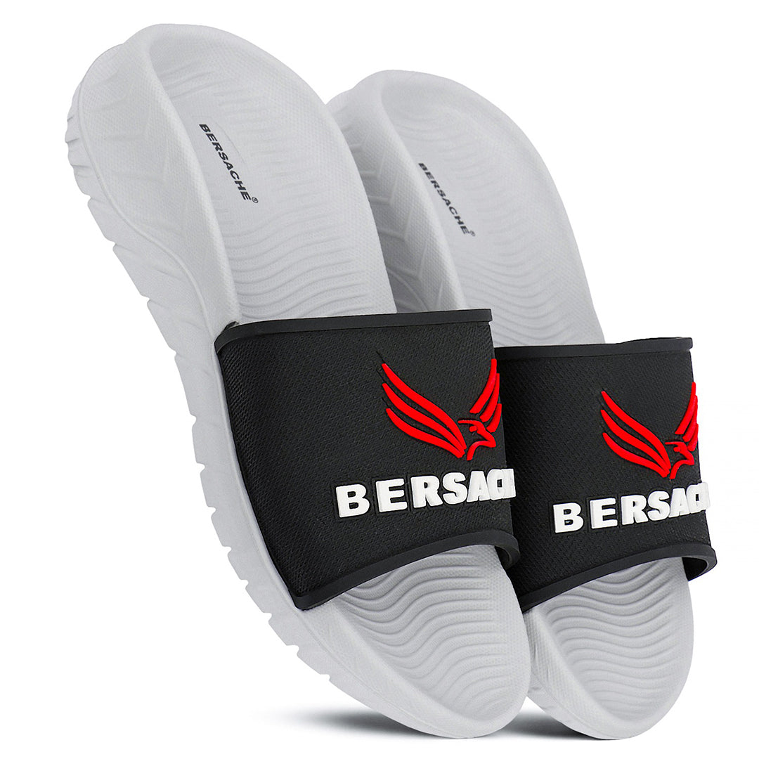 Bersache Extra Soft Classic Casual with  Regular wear with Ultra Soft & Flexibility Technology Flip Flop For Men's-(White-6328).