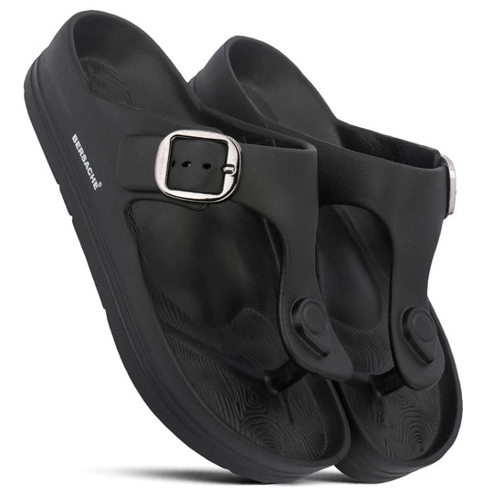 Bersache Extra Soft Classic Casual with  Regular wear with Ultra Soft & Flexibility Technology Flip-Flop for Men's-(6288-Black)
