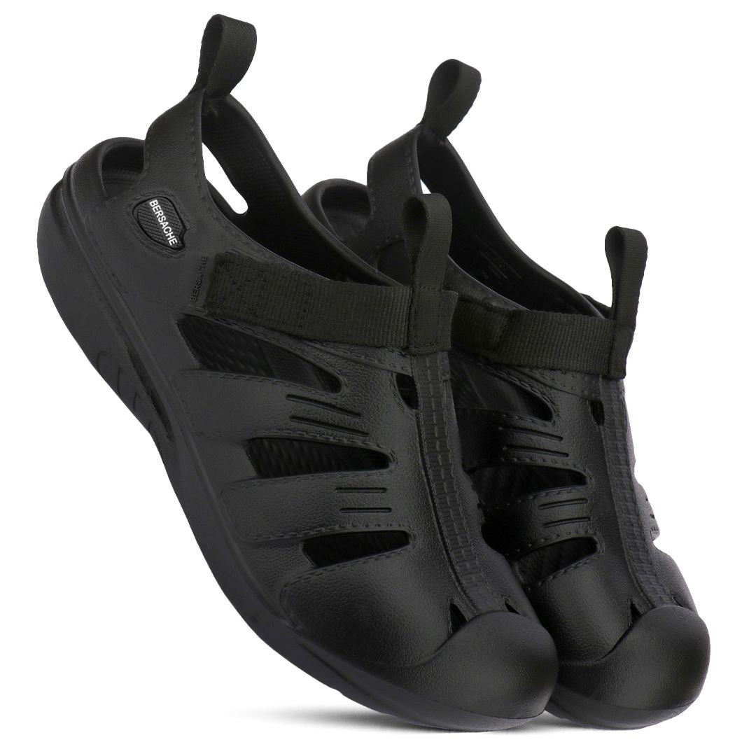 Bersache Extra Soft Classic Casual with  Regular wear with Ultra Soft & Flexibility Technology Sandal For men's & boy's-Black-6262