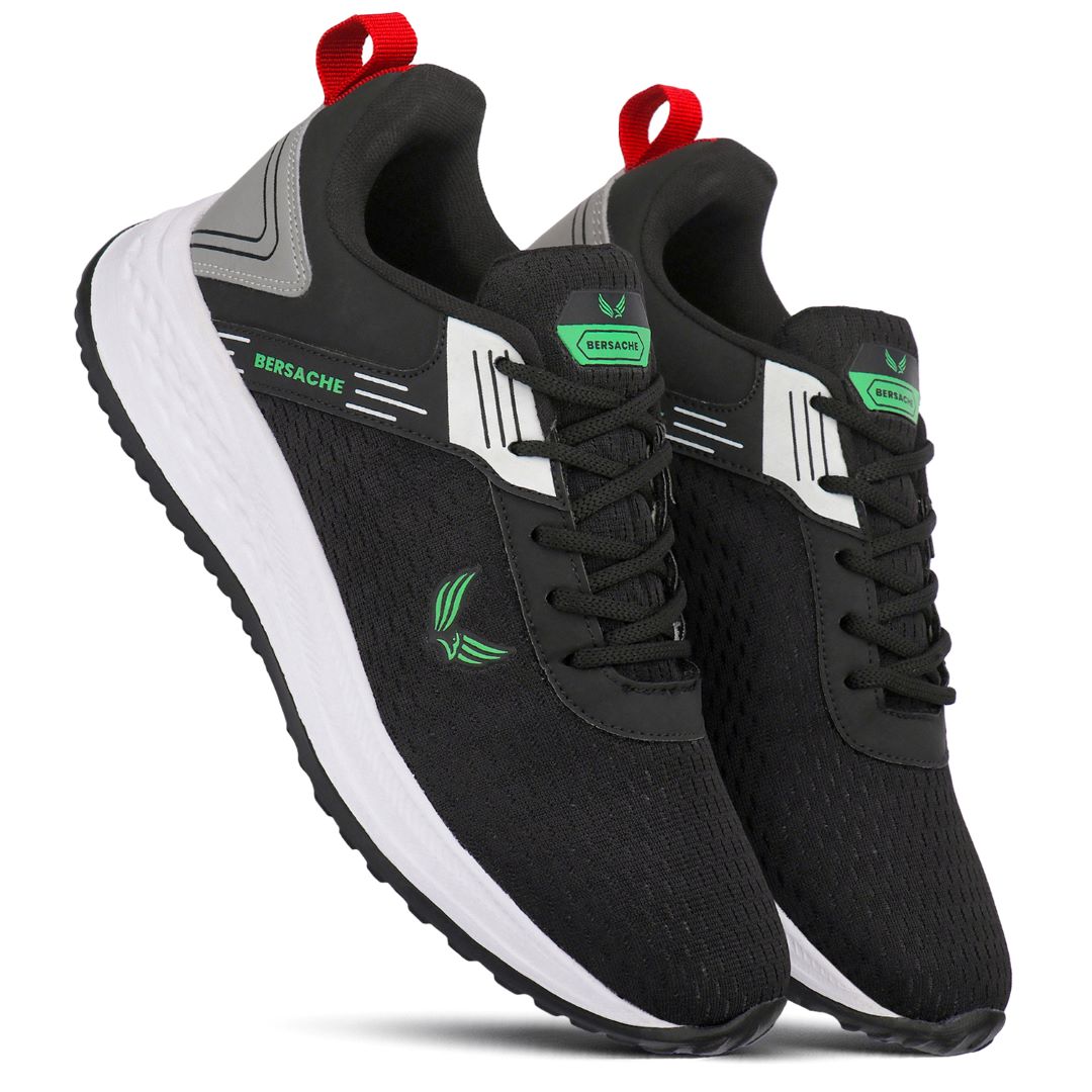 Bersache Premium Sports,Gym, Trending Stylish Running Shoes For Men (8092-Black).