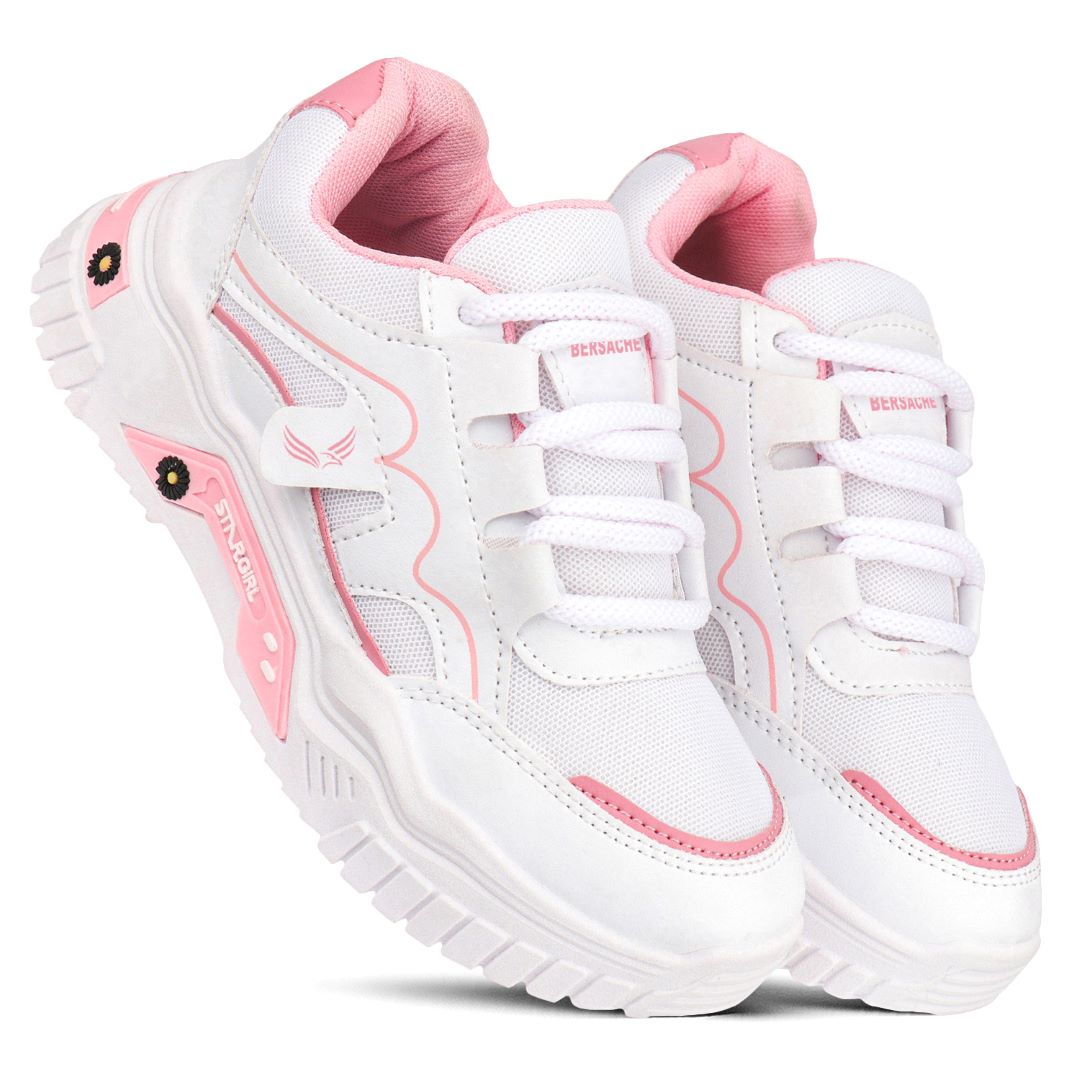 Bersache Premium Sports ,Gym, Trending Stylish Running Colour Changing shoes for Women (white-8102)