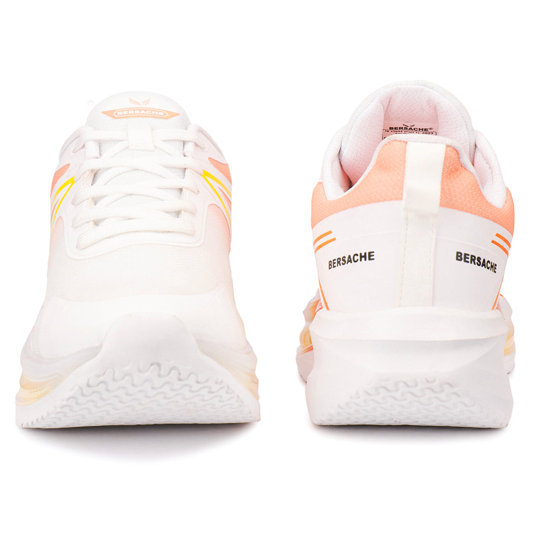 Bersache Premium Sports ,walking,Gym,cricket, Trending  Running Shoes For Men's (Orange & White-9226)