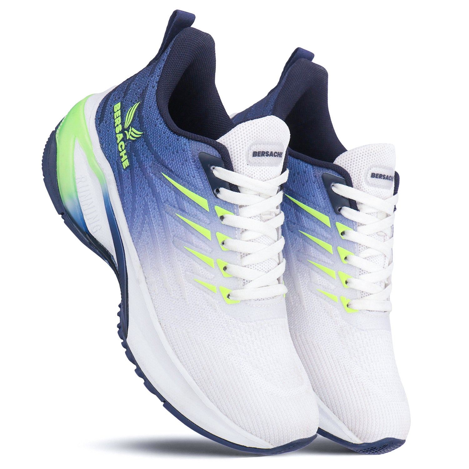 Bersache Casual Sneaker shoe for Men| Soft Cushioned Insole , Slip-Resistance Casuals For Men (Blue-White-9213).