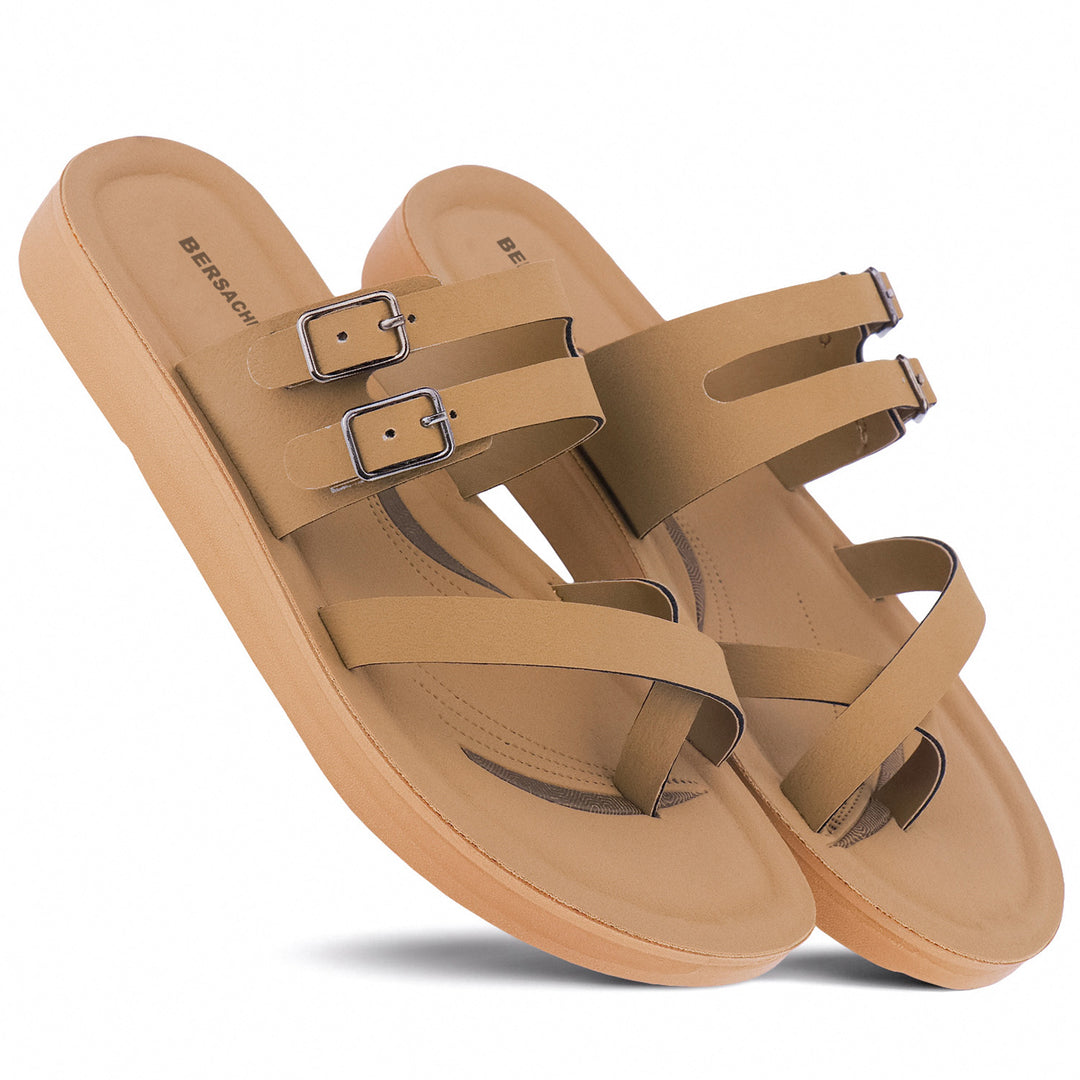 Bersache Extra Soft Classic Casual with  Regular wear with Ultra Soft & Flexibility Technology Flip Flop For women's/Girl's-(Beige-6226)