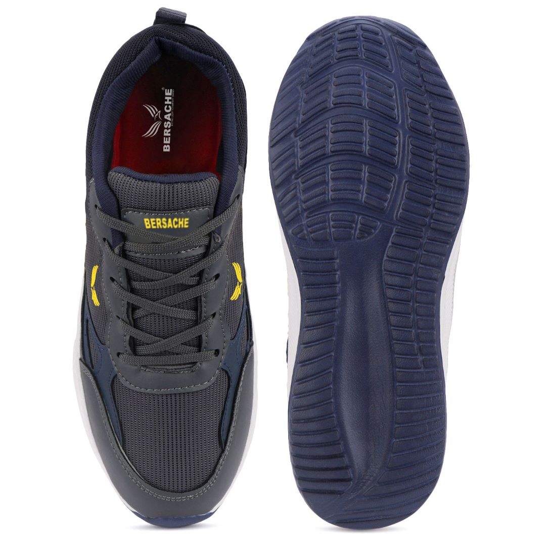 Bersache Premium Sports ,walking,Gym,cricket, Trending  Running Shoes For Men's (Dark-Gray-8125)