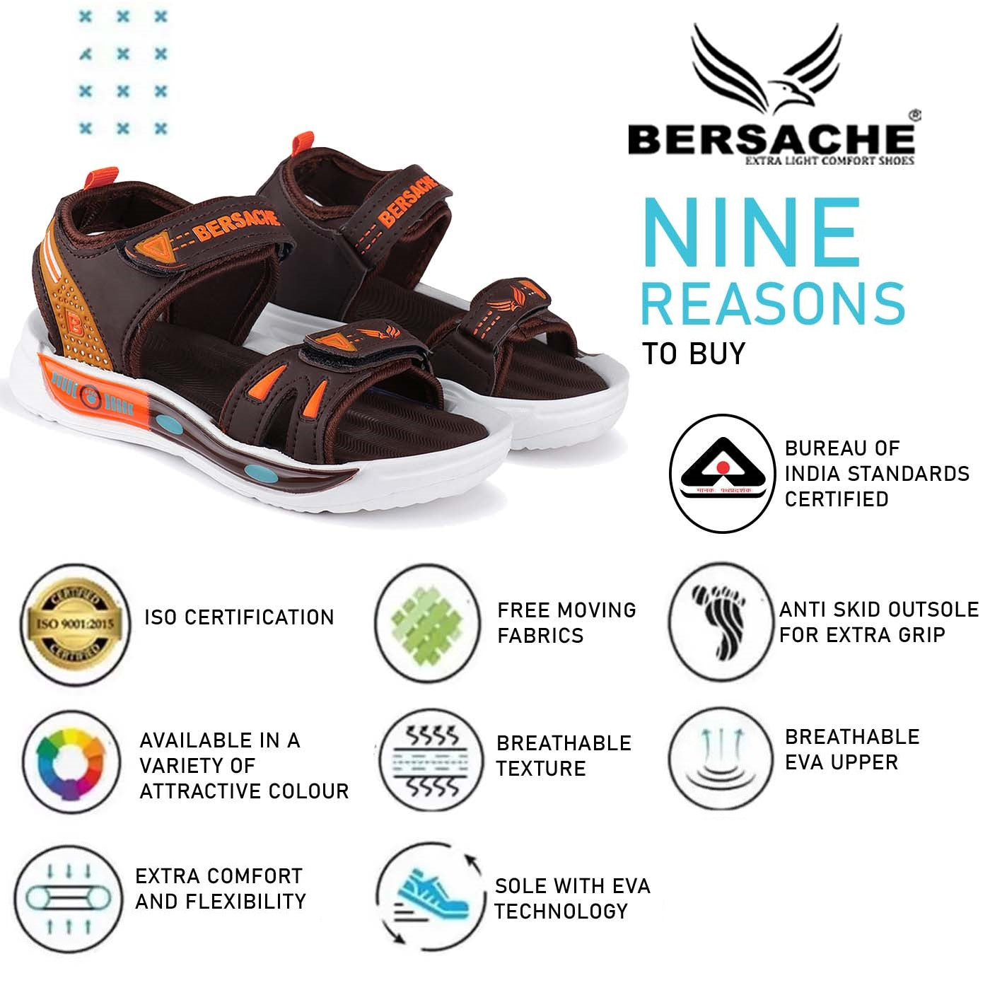 Bersache Extra Soft Classic Casual CHAPPAL with  Regular wear with Ultra Soft & Flexibility Technology Clog's for Kids's - Brown -6045.