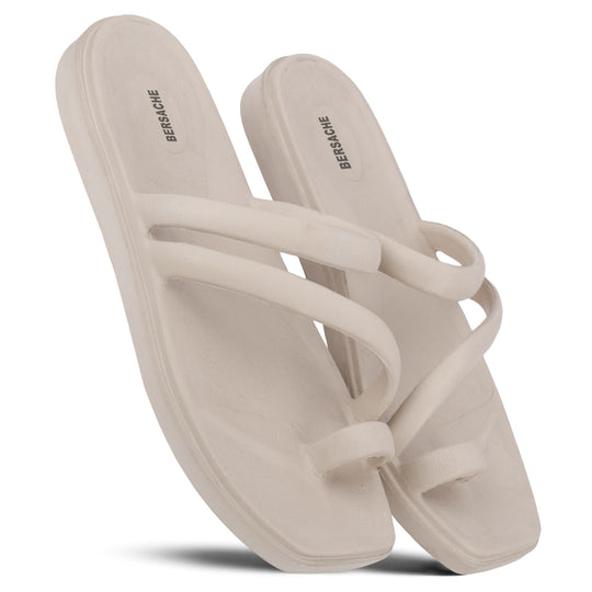 Bersache Extra Soft Classic Casual  with  Regular wear with Ultra Soft & Flexibility Technology Sandal for Women's-(6304-Beige)