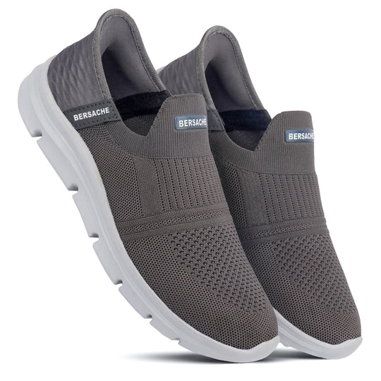 Bersache Premium Sports,Gym, Trending Stylish Running Shoes For Men (8076-Grey)