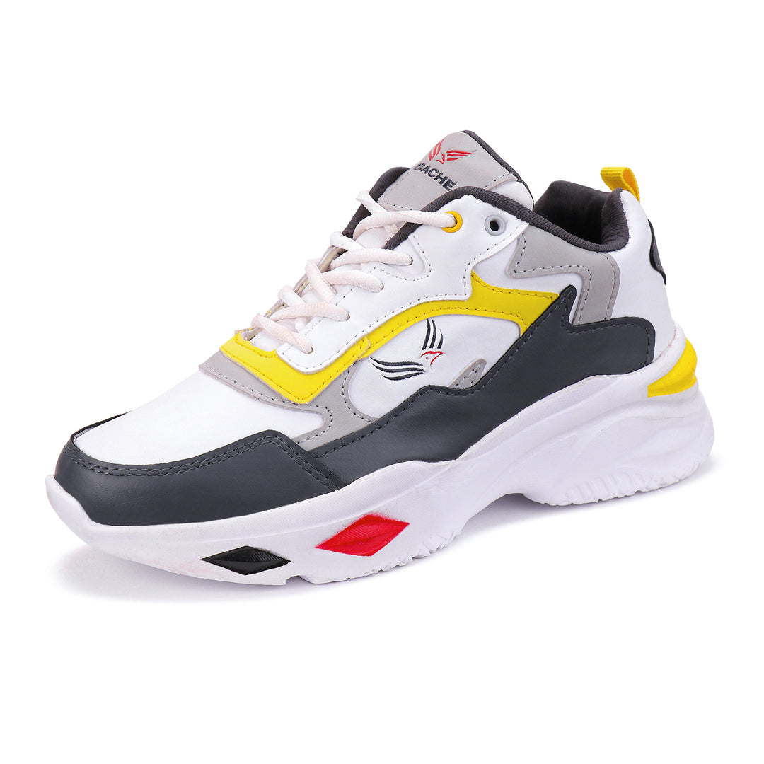 Bersache Lightweight Sports Running Shoes For Men Yellow-9011