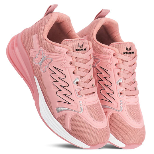 Bersache Casual Sneaker shoe for Women| Soft Cushioned Insole , Slip-Resistance Casuals For Women's-(8140-Pink)