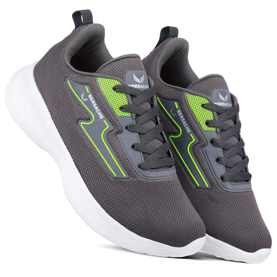 Bersache Premium Sports,Gym, Trending Stylish Running Shoes For Men (8086-Dark Grey)