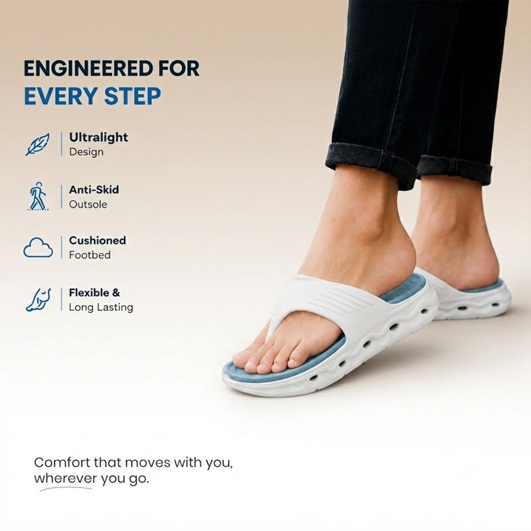 Bersache Extra Soft Classic Casual  with  Regular wear with Ultra Soft & Flexibility Technology Flip-Flop for Men's-(6343- White & Sea-Green)