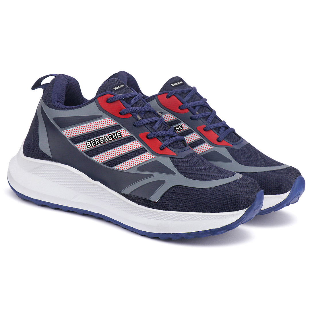 Bersache Lightweight Casual Sneaker Shoes For Men Blue-8072