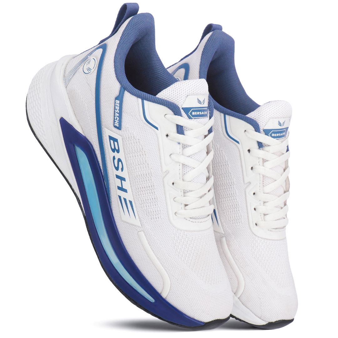 Bersache Premium Sports ,walking,Gym,cricket, Trending  Running Shoes For Men's (White-9211)