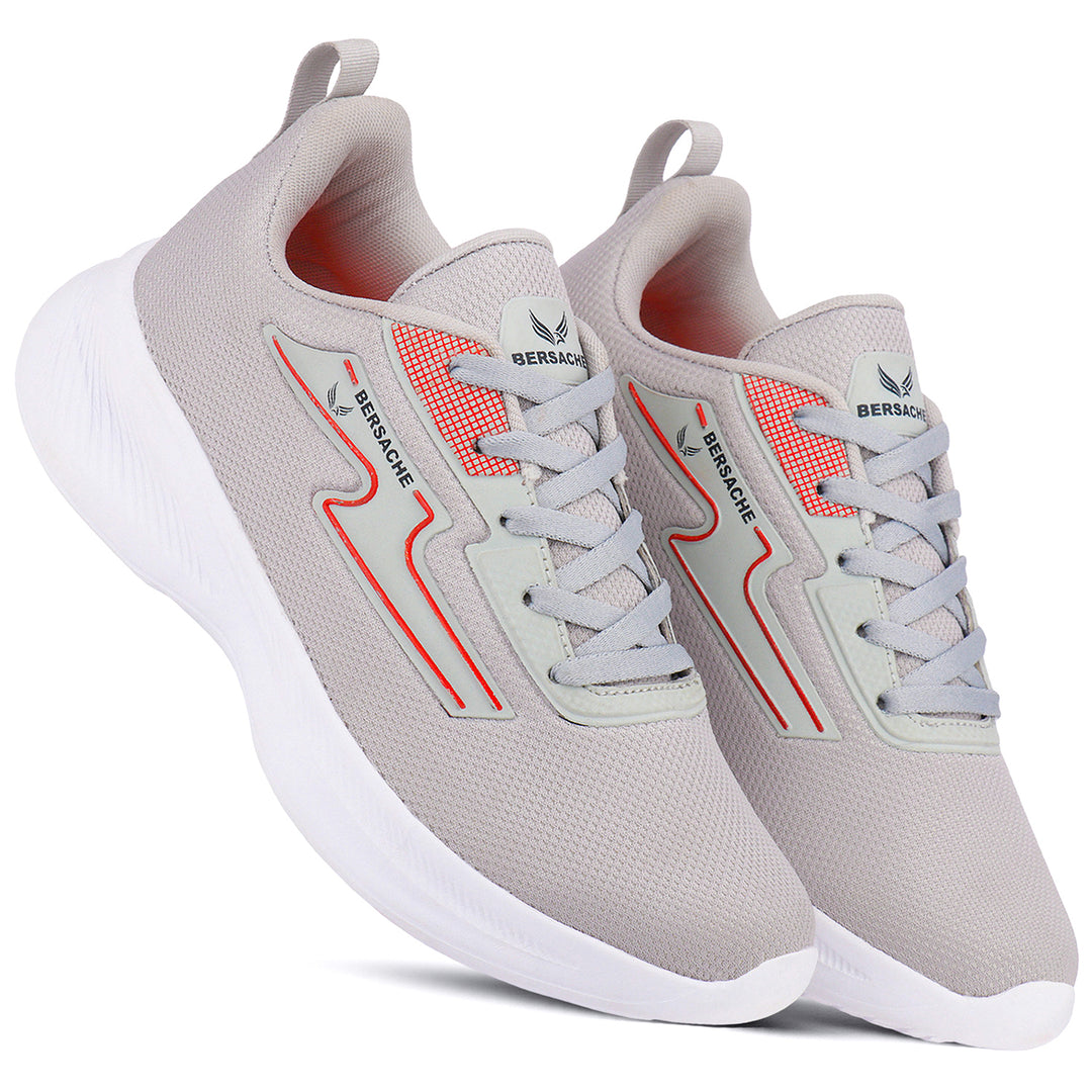 Bersache Premium Sports,Gym, Trending Stylish Running Shoes For Men (8085-Light Grey)