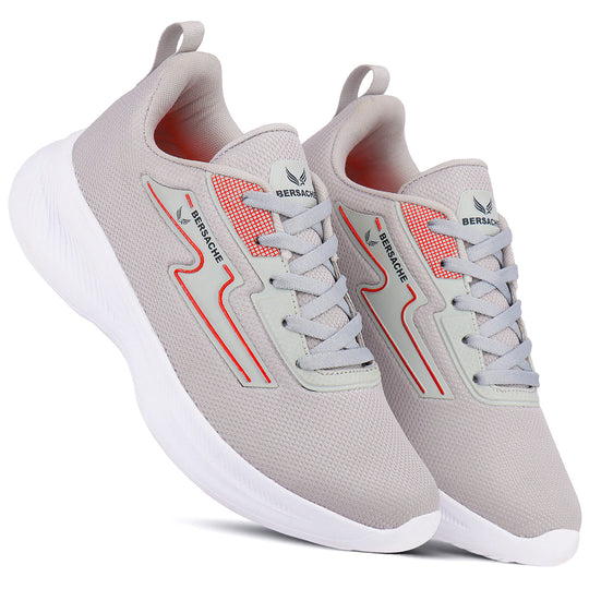 Bersache Premium Sports,Gym, Trending Stylish Running Shoes For Men (8085-Light Grey)