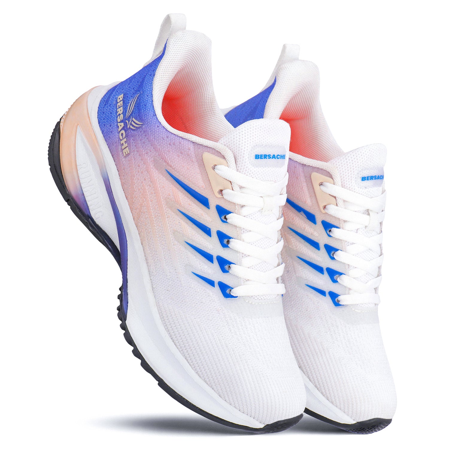 Bersache Casual Sneaker shoe for Men| Soft Cushioned Insole , Slip-Resistance Casuals For Men (Blue-White-9212).
