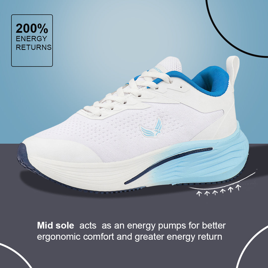 Bersache Casual Sneaker shoe for Men| Soft Cushioned Insole , Slip-Resistance Casuals For Men (Blue & White-9230).