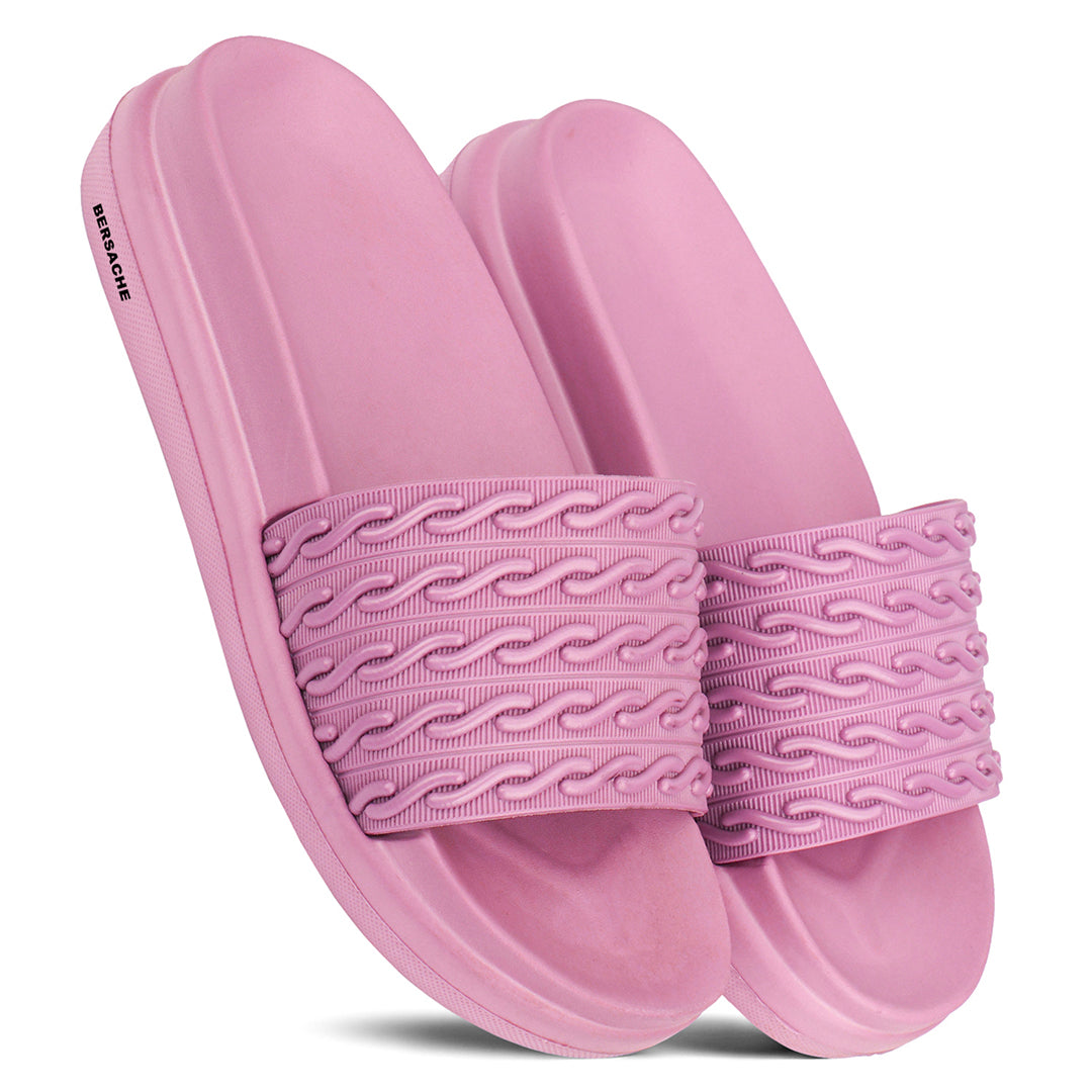Bersache Extra Soft Classic Casual  with  Regular wear with Ultra Soft & Flexibility Technology Flip-Flop for Women's-(6337-Pink).