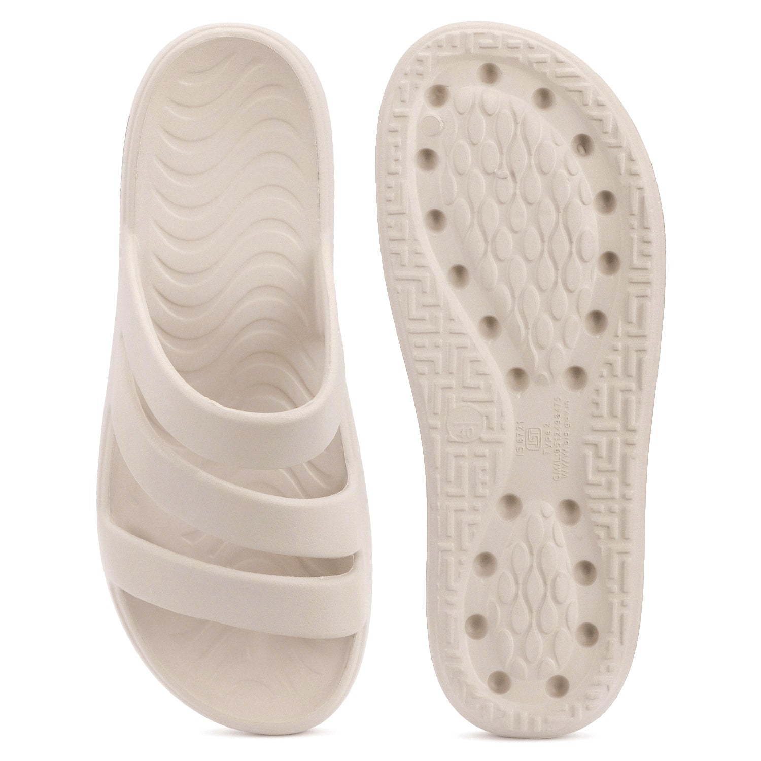 Bersache Extra Soft Classic Casual  with  Regular wear with Ultra Soft & Flexibility Technology Sandal for Women's-(6311-Beige)