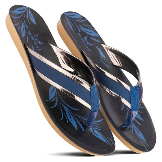 Bersache Extra Soft Classic Casual with  Regular wear with Ultra Soft & Flexibility Technology Sandal's For Women's & Girl's-(6237-Blue)