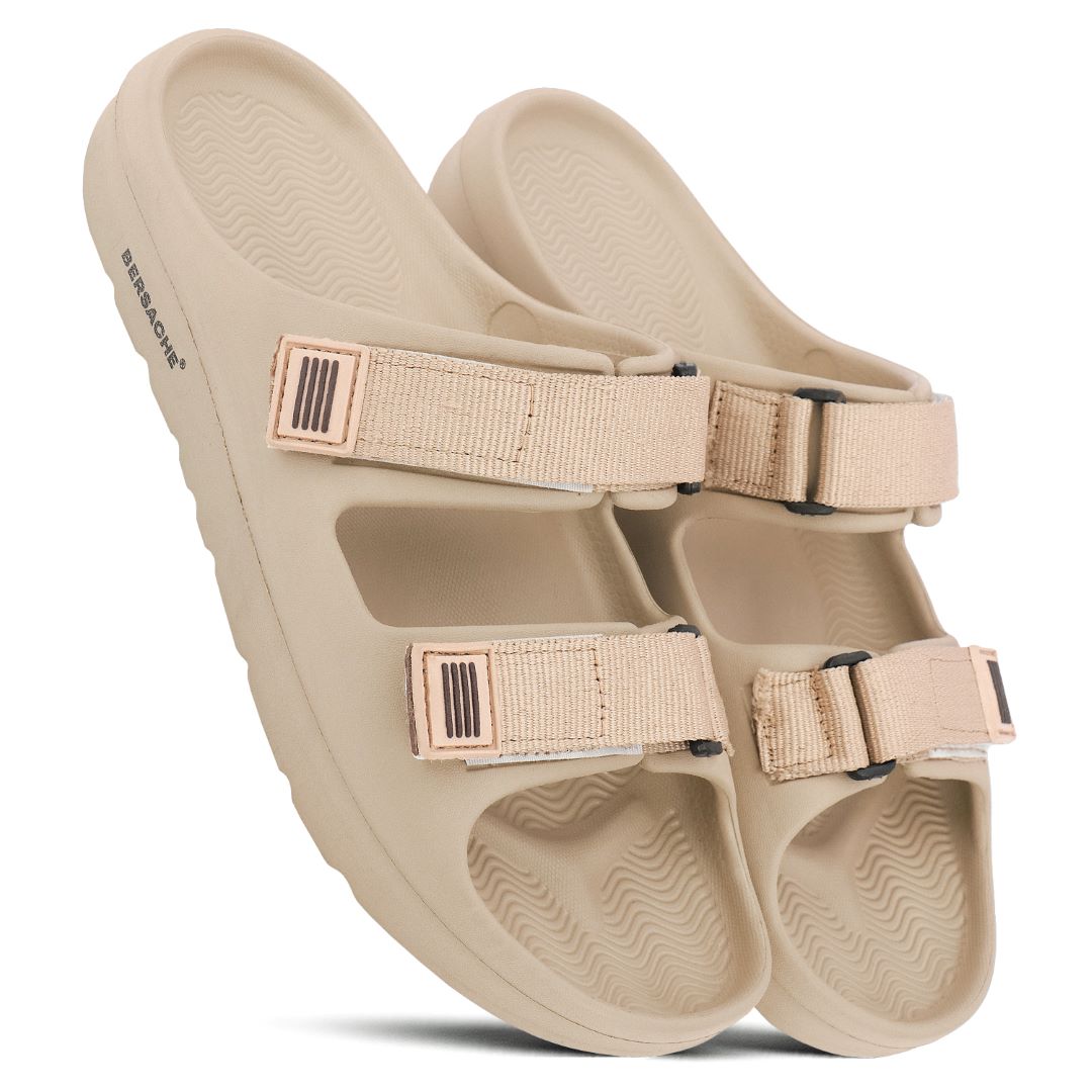 Bersache Extra Soft Classic Casual with  Regular wear with Ultra Soft & Flexibility Technology Sandal For Men's & Boy's-(Beige-6287).