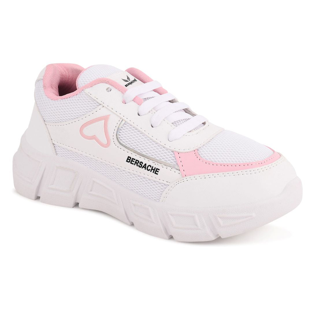 Bersache Premium Sports ,walking,Gym,cricket, Trending  Running Shoes For Women's-(8115-White).