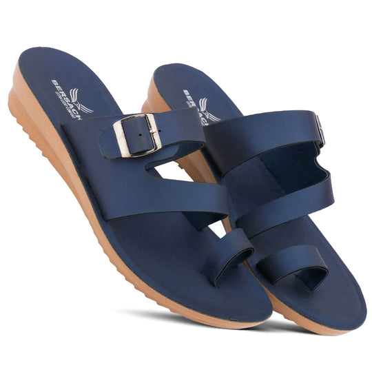 Bersache Extra Soft Classic Casual with  Regular wear with Ultra Soft & Flexibility Technology Flip-Flop for Women's & Girl's (6244-Navy-Blue)