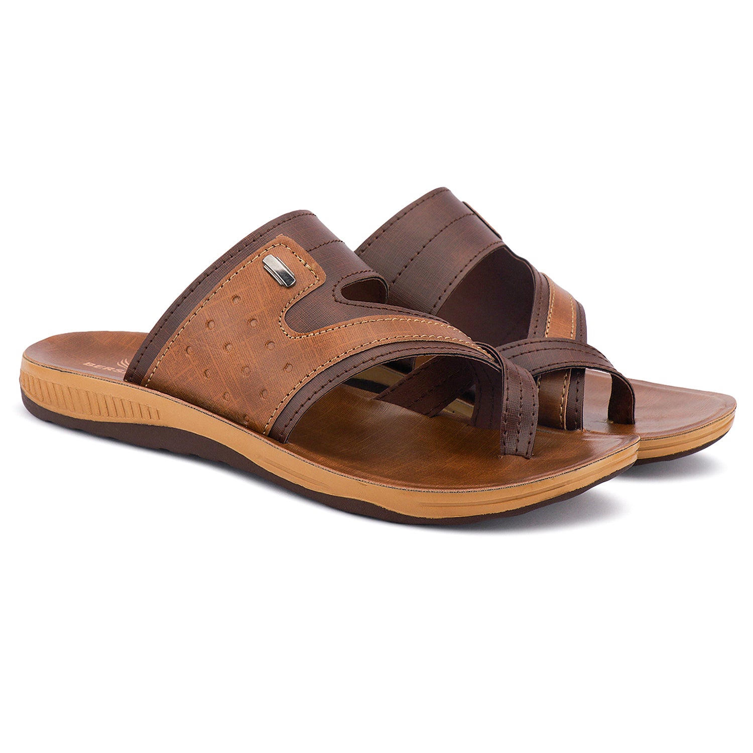 Bersache Extra Soft Classic Casual with  Regular wear with Ultra Soft & Flexibility Technology Sandal For Men's & Boy's-Tan-6215