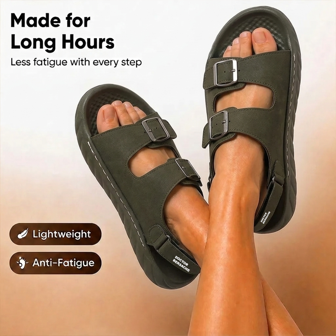 Doctor Bersache Newly Launched Orthopedic Comfort Sandal for Men | Diabetic Friendly | Extra Cushioning | Arch Support | Pain Relief  Green-DB -134