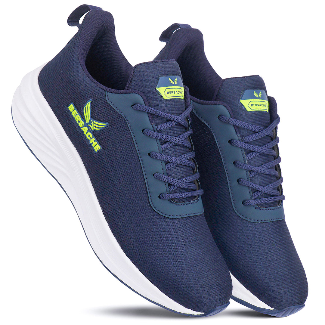 Bersache Lightweight Casual Sneaker Shoes For Men Blue-8069