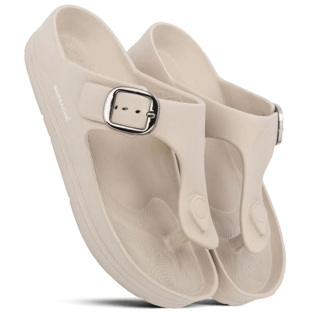 Bersache Extra Soft Classic Casual  with  Regular wear with Ultra Soft & Flexibility Technology Sandals for Men's-(6289-Beige)