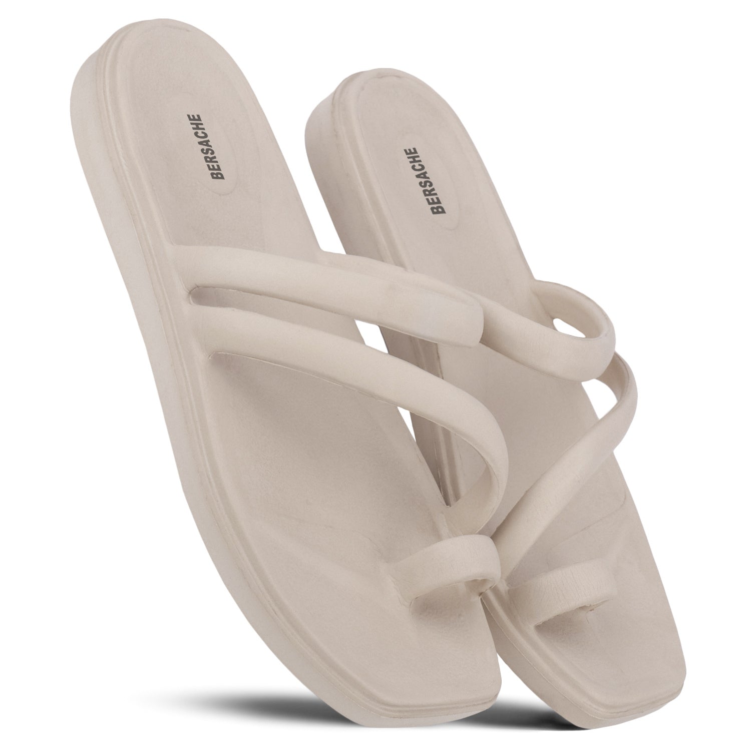 Bersache Extra Soft Classic Casual  with  Regular wear with Ultra Soft & Flexibility Technology Slipper for Women's-(6304-Beige)