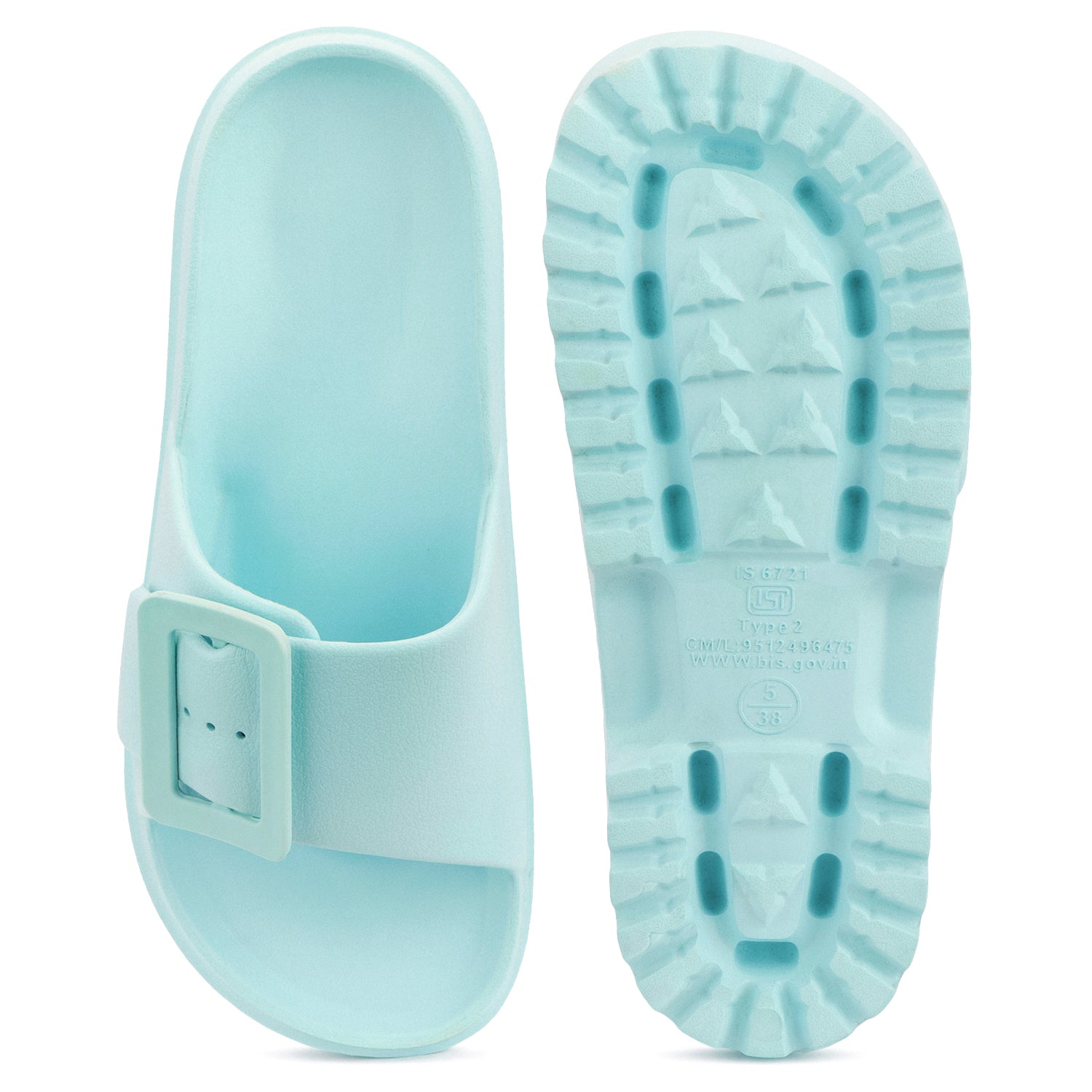 Bersache Extra Soft Classic Casual  with  Regular wear with Ultra Soft & Flexibility Technology Flip-Flop for Women's-(6306-Mint-Blue).