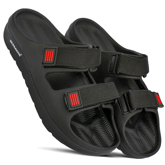 Bersache Extra Soft Classic Casual with  Regular wear with Ultra Soft & Flexibility Technology Slipper For Men's & Boy's-(Black-6266)