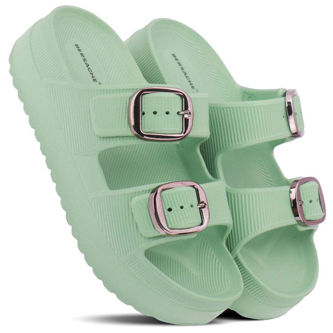 Bersache Extra Soft Classic Casual  with  Regular wear with Ultra Soft & Flexibility Technology Flip-Flop for Women's-(6296-Green).