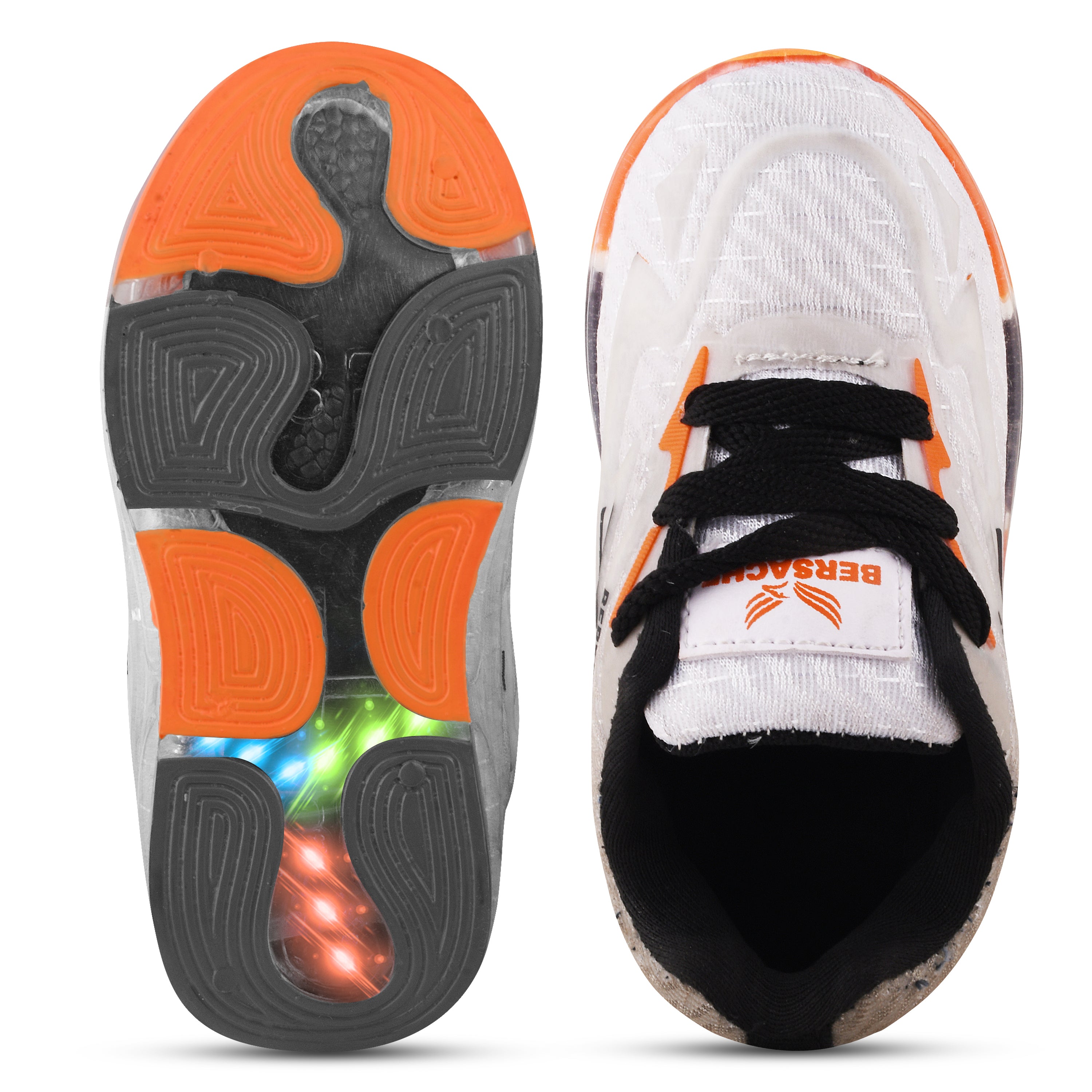 Bersache Casual Sneaker shoe for Kids|Soft Cushioned Insole,Slip-Resistance Casuals For Kids - White -8034.