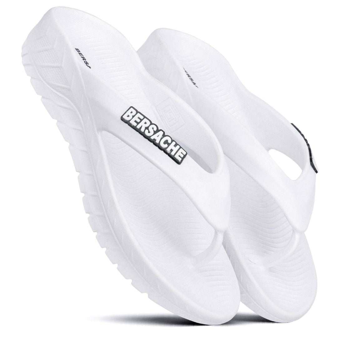Bersache Extra Soft Classic Casual with  Regular wear with Ultra Soft & Flexibility Technology Flip Flop for Men's & Boy's (6257-White)