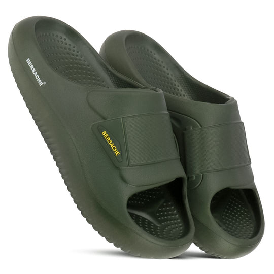 Bersache Extra Soft Classic Casual  with  Regular wear with Ultra Soft & Flexibility Technology Sandals for Men's-(6281-Green)