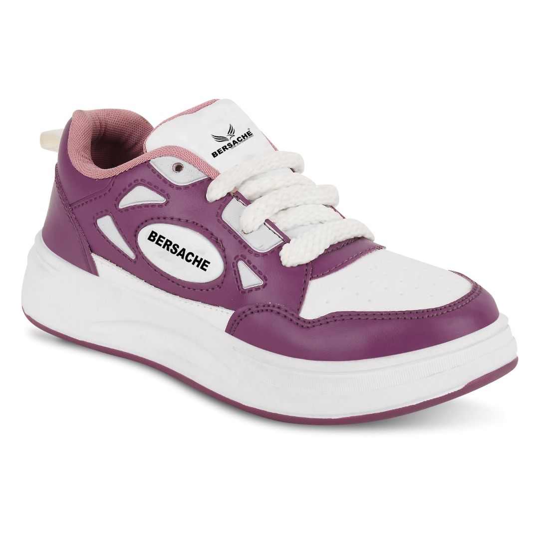 Bersache Casual Sneaker shoe for Women| Soft Cushioned Insole , Slip-Resistance Casuals For Women's-(8113-Purple)