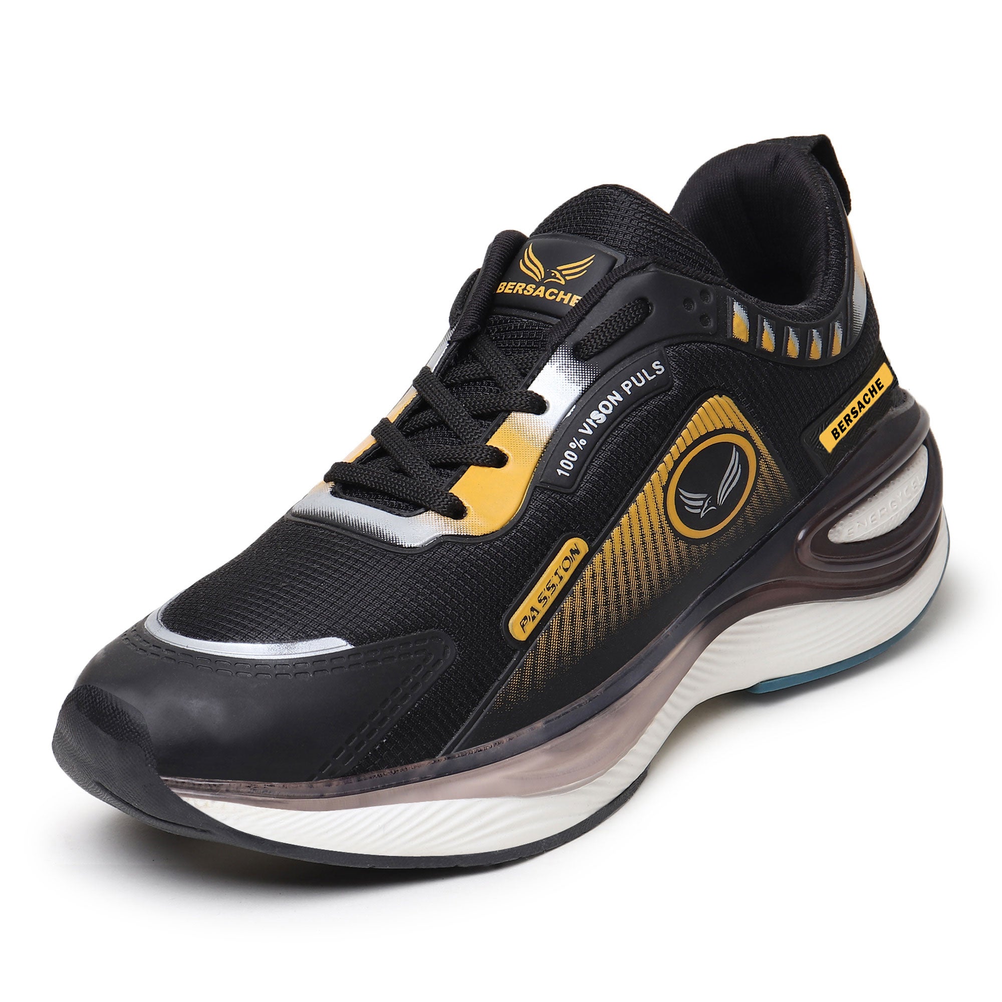 Bersache Premium Sports ,Gym, Trending Stylish Running Shoes For Men  (9199-Black).