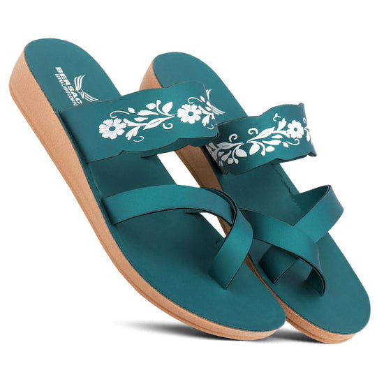 Bersache Extra Soft Classic Casual with  Regular wear with Ultra Soft & Flexibility Technology Sandal's For Women's & Girl's-(Green-6243)