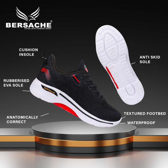 Bersache Lightweight Sports Shoes Running Walking Gym sneakers Shoes For Men  -  7048