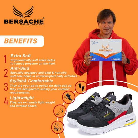 Bersache Lightweight Sports Shoes For Men  -  7051