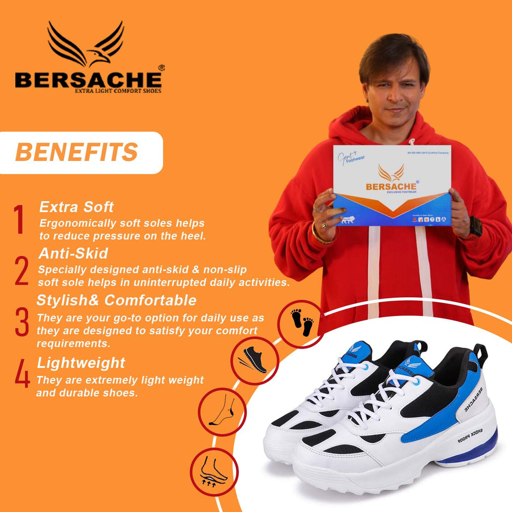 Bersache Lightweight Sports Shoes Running Walking Gym sneakers For Men   -   7070